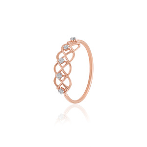 Exquisito diamante natural de corte brillante redondo de 0.06 quilates, certificado por IGI, color H-I, claridad VS-SI, en oro rosa macizo. - Product Image 3