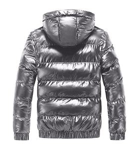 Veste chaude à capuche pour homme, nouveau Design, brillant, hiver - Product Image 2