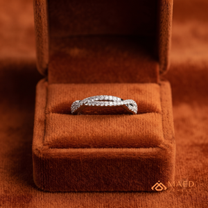 Anillo de Eternidad de Plata de Ley 925 con Moissanita Trenzada, Anillo de Boda de Diamantes para Mujer, EE. UU. - Product Image 5