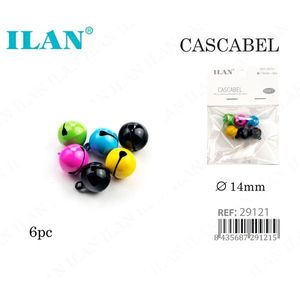 ILAN Cascabel Bell 14mm Colores Surtidos 6 Piezas para Cuentas de Ropa - Product Image 1
