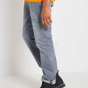 Pantalones Vaqueros de Primavera para Hombre, Hechos a Medida, Transpirables, Ecológicos, con Botones, Lisos, Teñidos, 100% Algodón, Lavado Claro, Más Vendidos - Product Image 2