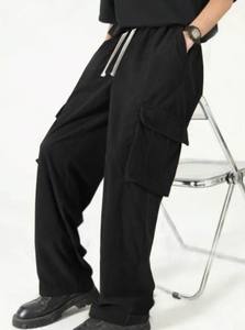 Pantalones Cargo de Lona para Hombre, Estilo Europeo y Americano, Moda Casual, Deportivos, de Cintura Alta, Rectos, con Múltiples Bolsillos, 100% Algodón - Product Image 3