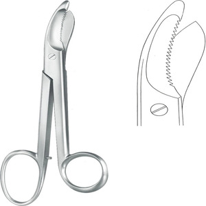 Cisaille à plâtre Jamso Industries Bruns, taille personnalisée, lames dentelées, manuelle, certifiée CE, instrument orthopédique pour le retrait des gâches - Product Image 1