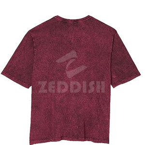 เสื้อยืดผ้าคอตตอนโพลีเอสเตอร์คุณภาพดีที่สุด ผลิตแบบย้อมสีเอซิด ขายส่ง เสื้อยืดผู้ชายน้ำหนักเบา ย้อมสีเอซิด - Product Image 2