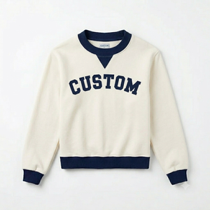 Sudadera Personalizada con Estampado de Letras, Cuello Redondo, Estilo Preppy para Mujer, Tejida en Algodón, Manga Larga, para Otoño - Product Image 1