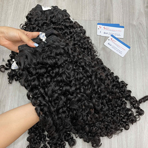 10-24Inches Pixie <b>Curly</b> Human Hair Bundles Deal 100% Virgin Raw Hair <b>Extension</b> Double Drawn Wholesale High Grade Top Quality - Product Image 1