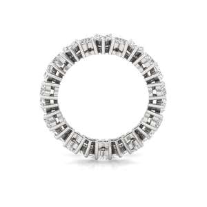 Bague d'éternité en diamant cultivé en laboratoire en forme de cœur, plaquée or 10 carats, élégante et luxueuse, pour femme, pour mariage ou anniversaire - Product Image 4