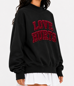 Love Hurts Pull-over de haute qualité pour enfants, col montant, appliqué, sans doublure, respirant, léger, nouvelle mode pour filles - Product Image 2