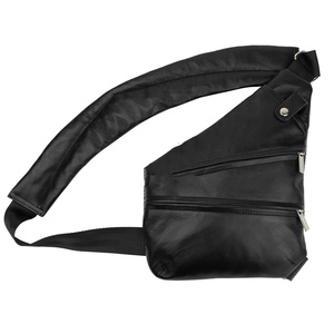 Nuevo diseño, precio razonable, bolsos de pecho de cuero genuino para hombre, bolsos de hombro de moda para viaje, bandoleras, bolsos de pecho de cuero totalmente personalizables. - Product Image 1