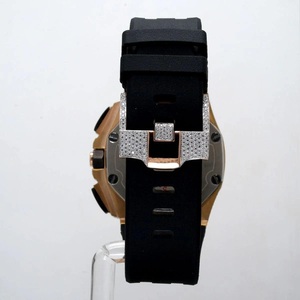 <b>Automatic</b> Luxury Sport Stainless Steel <b>Chronograph</b> Watch Crystal Mechanical Movement Fully Moissanite Bracelet Hip Hop Style - Product Image 5