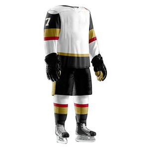 Uniforme de hockey sur glace personnalisé sublimé, séchage rapide, respirant, 100% polyester, écologique, vêtements de sport d'hiver à manches longues pour équipe - Product Image 5