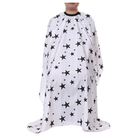 Cape de barbier personnalisée avec logo, respirante, anti-adhésive, imperméable, en polyester, pour coiffeur