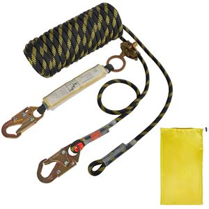 Conjunto de línea de vida vertical de poliéster para techos, 0.55FT x 25FT, tensión de rotura de 30 KN, con hebilla de lengüeta, protección contra caídas para acero - Product Image 5