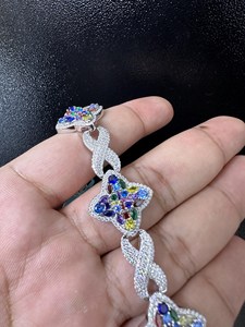 Pulsera de Moissanita Helada VVS Color D, Plata de Ley 925 Bañada en Oro, Moderna, Unisex, Hecha a Medida y Artesanal - Product Image 6