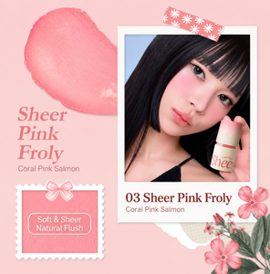 MAKEHEAL Tinted Sheer Stick Blusher 6g Soft Blush Korean 5 Colors Twist <b>Up</b> K-Beauty Inner Glow Makeup - Product Image 2