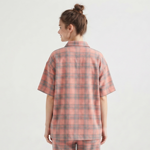 <b>Check</b> Plaid <b>Flannel</b> <b>Shirt</b> <b>Women</b> Night Sleepwear Button Down <b>Shirts</b> Ladies 100% Long Sleeve Night <b>Flannel</b> <b>Shirt</b> <b>Women</b> - Product Image 2