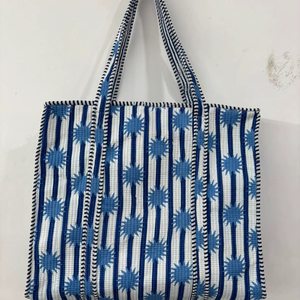 Fashion Shopping Travel Women <b>Lightweight</b> Handmade Quilted Cotton Tote <b>Bag</b> Women Designs Capacity for Shopping Travel Daily - Product Image 1