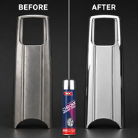 4X 330ml Peinture en aérosol chromée à séchage rapide, effet miroir, finition métallique, revêtement antirouille pour métal, verre, plastique