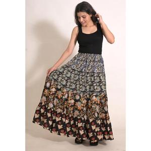 Indian Handmade Cotton Maxi <b>Skirt</b> Colorful <b>Patchwork</b> Print Bohemian Summer Fashion - Product Image 4