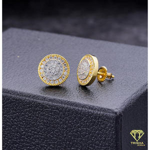 Boucles d'oreilles clous en diamant de laboratoire Radiant, en argent sterling 925 plaqué or et argent, bijoux élégants de qualité supérieure - Product Image 3
