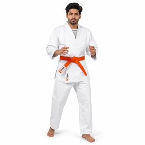 Auténtico Uniforme de Jiu Jitsu BJJ, Pantalones de Entrenamiento de Algodón con Tejido Dorado Preencogido, Ropa Deportiva para Academia, Práctica y Deportes BJJ - Product Image 1