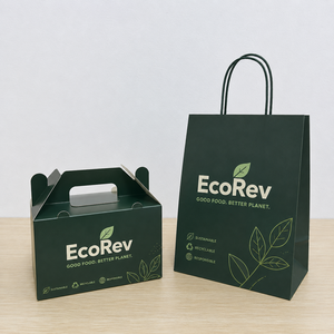 Low MOQ Biodegradable Eco-Friendly Disposable Chicken Fries Burger Salad Box Food Grade Gable Box Fast Food Packaging Paper Box - Product Image 2