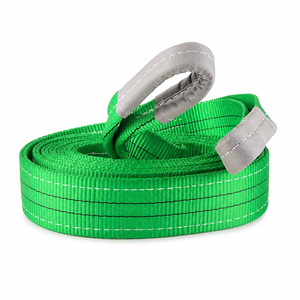 Sangle plate en polyester vert robuste pour levage, capacité 2000 kg, largeur 50 mm, facteur de sécurité 8:1, manipulation sécurisée, grande taille - Product Image 5