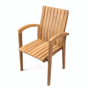 Ensemble de chaises de jardin en teck massif avec finition résistante aux intempéries, sièges confortables, structure robuste pour les espaces extérieurs - Product Image 2