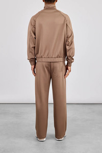 Ensemble de survêtement zippé à capuche pour homme, coupe oversize, décontracté, deux pièces, couleur unie, streetwear, coupe ample, fermeture éclair intégrale, 100% coton molletonné - Product Image 4