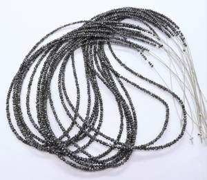 Cuentas facetadas de diamante negro de 2-2.5 mm, cuentas de diamante natural precioso, cuentas de piedras preciosas sueltas genuinas de alta calidad para joyería - Product Image 6