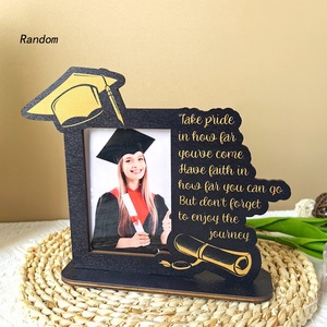 2024 personnalisé Graduation Plaque signe UV imprimé acrylique classe autocollant nouveau diplômé félicitations cadeau - Product Image 3
