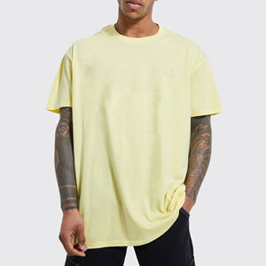 Nueva Camiseta Hip Hop Extra Grande Personalizada para Hombre, Transpirable, de Secado Rápido, 100% Algodón, Color Sólido, Logotipo Personalizado, 220g, Hecha en Pakistán - Product Image 1