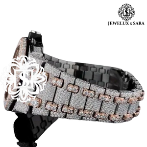Reloj de Lujo con Diamantes Moissanite Estilo Hip Hop para Hombre, Ideal para Uso Diario, Discotecas y Estilo de Celebridad - Product Image 4