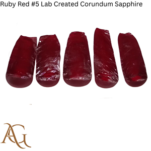 Rojo Rubí # 5 zafiros de corindón cultivados en laboratorio, en bruto, sintéticos, creados por fusión de llama, simulados, 100 gramos - Product Image 3