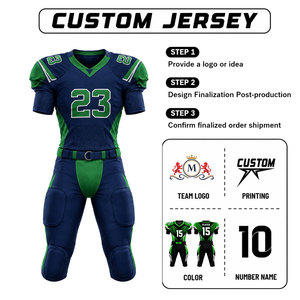 Camiseta de Fútbol Americano Personalizada para Hombre, Sublimada, Transpirable, de Poliéster, Cuello en V, Manga Corta, Uniforme de Equipo Ajustado - Product Image 2