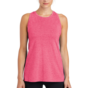 Débardeur tricoté rose pour femme, col rond, sans manches, longueur normale, couleur unie, respirant, style décontracté 2026 - Product Image 1