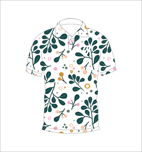 Polo pour homme à imprimé feuilles botaniques, manches courtes, décontracté, mode estivale, chemise de golf - Product Image 4