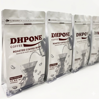 DHPONE 烘焙咖啡豆 80% 罗布斯塔+20% 阿拉比卡 中度烘焙 辛苦味型 含咖啡因 1.20% 咖啡因 V60 杯装 高品质