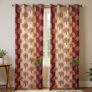 Modern 4x9 Feet <b>Pleated</b> Wave <b>Curtain</b> Panels for Home Hotel Hospital Office (<b>Hook</b> and Rope Grommet) - Product Image 3