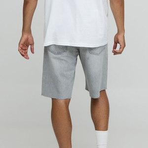 Custom Oversized Baggy Denim Jorts <b>Men</b> Vintage Washed Wide Leg Hip Hop Streetwear Blue Jean Shorts OEM Manufacturer Supplier - Product Image 3