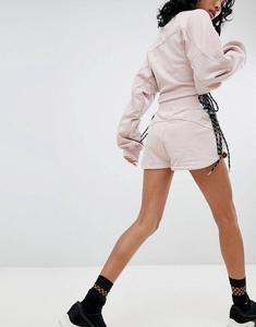 Women's Pink Lace-Up Two-Piece <b>Knitted</b> <b>Set</b> O-Neck Long Sleeve Casual Loose Fit Solid Color Breathable All Seasons Wear - Product Image 2