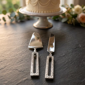 Juego de Servidores de Pastel de Metal de Lujo con Asas Decorativas para Recepciones de Boda, Banquetes, Comidas Elegantes y Colecciones de Regalos Premium - Product Image 4