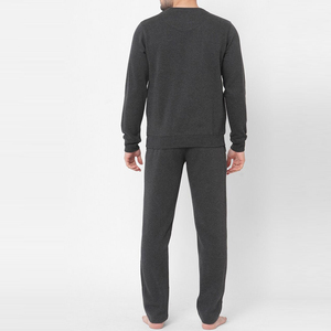 Ensemble de survêtement streetwear d'hiver pour hommes, délavé à l'acide, avec sweat à capuche décontracté et pantalon de jogging, 2 pièces, logo personnalisé OEM, vente en gros directe - Product Image 6