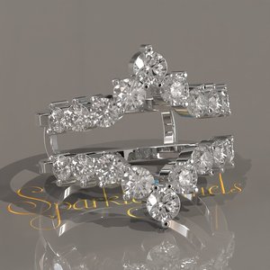 Anillo Personalizable, Anillo Envolvente Aggie, Anillo Envolvente con Diamantes, Anillo a Juego con Moissanita, Anillo de Eternidad, Banda de Eternidad con Diamantes - Product Image 6