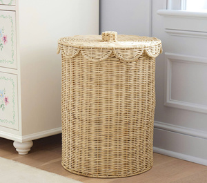 Cute Handmade Kids Rattan Basket Eco Friendly <b>Wicker</b> Storage Basket for Toys Gifts Nursery From Vietnam - Product Image 4