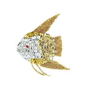 Broche de Moda Artístico Bordado a Mano con Cuentas de Semillas Premium para Joyería - Product Image 3