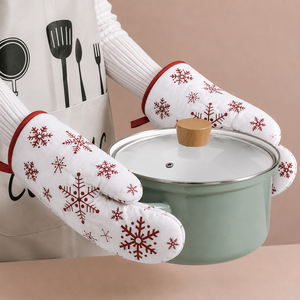 Collection Premium 100% OEM, gants de four imprimés pour Noël, gants de four en coton de haute qualité pour Noël - Product Image 1