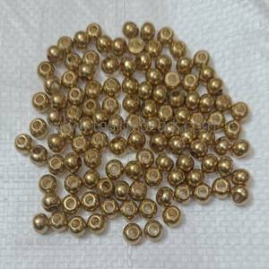 Customized Brass <b>Bead</b> for Jewelry Making Bearing Balls with Tapped Drilled or Threaded Big Hole - Product Image 4
