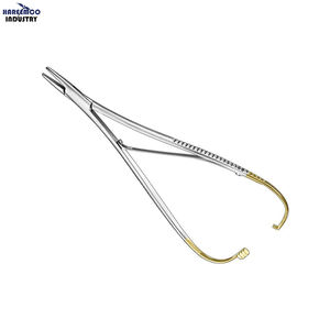 Portaagujas Manual MATHIEU de Marca Personalizada, 20 cm, Mordazas Delicadas, 30 Posiciones, Plateado, con Certificación TC y CE - Product Image 1