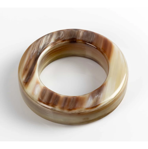 Anillo para servilletas personalizado de cuerno natural de búfalo y vaca, ideal para decoración de mesa, regalos, fiestas, hoteles. Los mejores precios en India. - Product Image 3